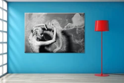מסגרת זכוכית אקרילית EGD אמנות קיר מודרנית, עשן מופשט - סדרה חושנית - עיצוב פנים - אמנות קיר אקרילית - תמונות אמנות