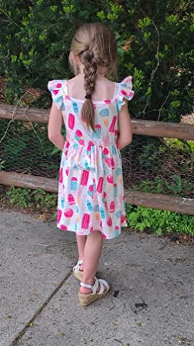 שמלות בנות של פופשיון שרוול שרוול מתנדנד סנברס פעוט בגדי קיץ לבגדי יום הולדת לילד שמלה ללא שרוולים בת 1-8 שנים