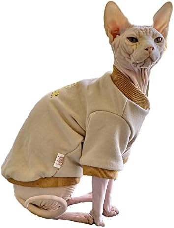 Sphynx חתול בגדי חורף דפוס מעיל כותנה לסתיו חורף רך חם סמיך מעיל כפתור ז'קט בגדי חתלתול לבגדי חתול ספינקס