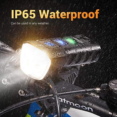 אופני אור קדמי, סופר בהיר 10000 לומן נטענת אופניים פנס עם אייפ65 עמיד למים ו 13 מצבי תאורה אופניים אור מתאים לאופניים