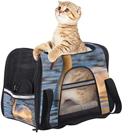 חברת תעופה אושר נושאות מחמד תיק ברבור רך-צדדי נייד קל משקל קטן בעלי החיים נסיעות עבור קטן בעלי החיים ארנב כלב חתול