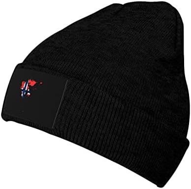 מפת דגל Poodso של כובע כפה של סוואלברד לגברים נשים כובע גולגולת סרוגה חמה כובעי חורף אקריליים רכים