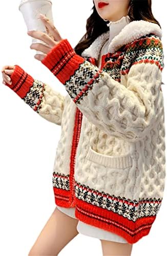 סריגים לנשים סתיו סתיו חורף סוודר חג המולד קרדיגנים יחיד חזה קוריאני סוודרים סוודרים