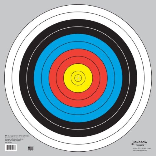 יעדים של לונגובו 60 סמ / 24 ב Bullseye Archery ויעדי אקדח