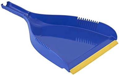 Superio Clipe -On Distpan - פלסטיק כחול כבד, קליפ אחיזה קל על מחבת אבק עם קצה גומי, פסולת גורפת מפורטת, מתאים