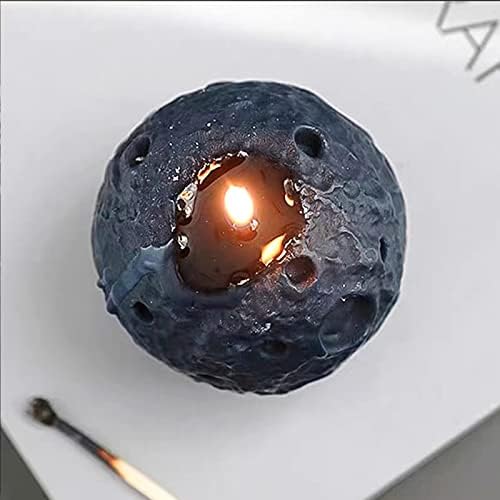 2 pcs 3D ירח תבניות נרות להכנת נרות, סבונים, עובש ארומתרפיה סיליקון שוקולד סוכריות עוגת עובש פונדנט