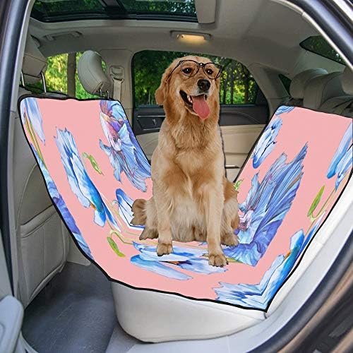 כיסוי מושב כלב מותאם אישית דגי ים תחתון צבע יד נמשך הדפסת רכב מושב מכסה לכלבים עמיד למים החלקה עמיד רך לחיות מחמד רכב מושב