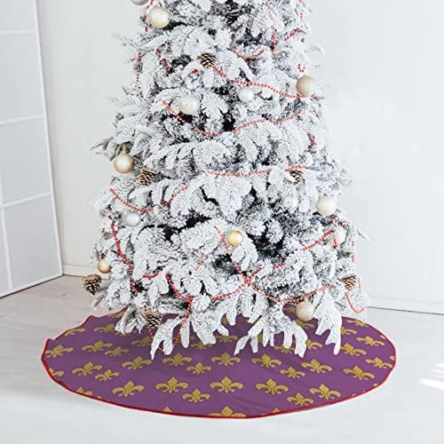 זהב מרדי גרא חצאית עץ חג המולד מחצלת עץ רכה לקישוטים למסיבות חג 30 x30