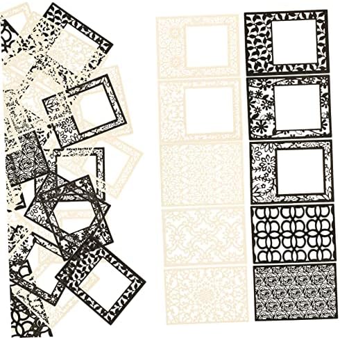 Sewacc 40 גיליונות חלול חומר נייר נייר Washi מדבקה מדבקות סקייטבורד מדבקות חומר נייר נייר דקורטיבי נייר DIY