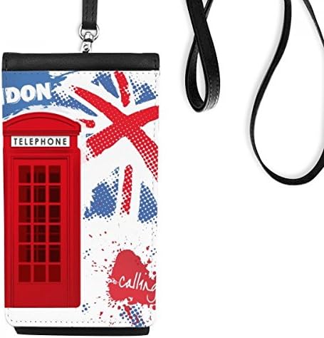 דגל בריטניה בריטניה בלונדון דגל טלפון אדום תא טלפון ארנק ארנק תלייה כיס נייד כיס שחור