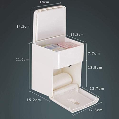 קופסת רקמות לחדר אמבטיה, מחזיק נייר טואלט, מגש שירותים, צינור נייר אטום למים נטול אגרוף