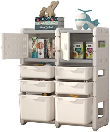 מדפי אחסון של Unicoo Kids, מארגן אחסון צעצועים לילדים, מדף ספרים ואחסון צעצועים לבית ספר, חדר שינה, חדר משחקים