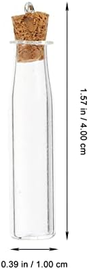 עיצוב חתונה של Cabilock 30 יחידות בקבוקי זכוכית מיני עם פקקי פקק תלויים צנצנות מסר צנצנות קטנות ומבקשות בקבוקי