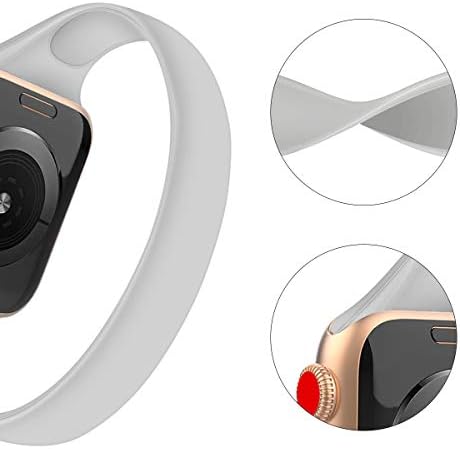 Mazoft Solo Loop רצועה רזה תואמת עם רצועות שעון Apple 38 ממ 40 ממ 42 ממ 44 ממ 41 ממ 45 ממ 49 ממ, סיליקון אלסטי נמתח