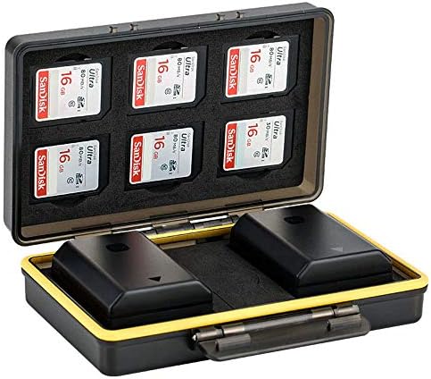 6 חריצים מארז מחזיק כרטיס זיכרון עם 2 חריצי סוללה למצלמה עבור קנון-ה6-ה8-ה12-ה17-13-ל סוני-פז 100-פז 50-בקס1 פוג ' יפילם-ו126-ו126-95