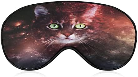 פנטזיה גלקסי חתול שינה מסיכת עיניים מכסה עין רכה חוסמת אורות כיסוי עיניים עם רצועה מתכווננת לנסיעות
