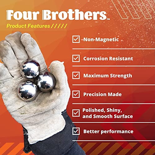 ארבעה אחים 3/32 אינץ 'אינץ' מיסבי כדור פלדה כרום - מסבי גלילה מרבי חוזק - מיסבים תעשייתיים כבדים - מיסבי גלגל