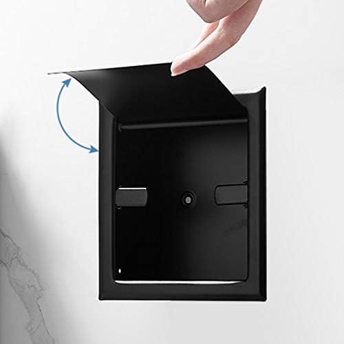 קופסת רקמות מחזיק נייר קיר מודרני תלוי קופסת רקמות שחורה חלב