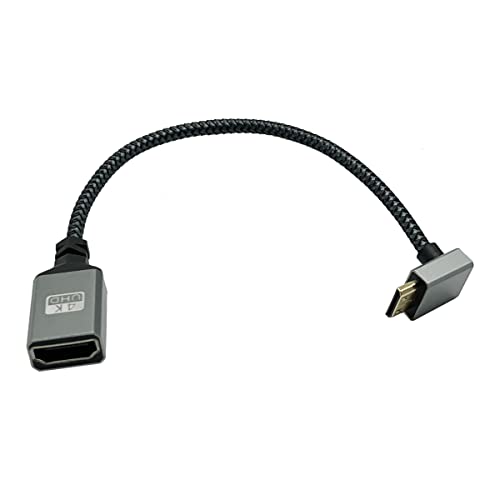 Seadream 4K מיני HDMI ל- HDMI מתאם כבל מיני HDMI זכר ל- HDMI 2.0 תמיכה בכבלים קלועים ניילון נקבה 3D 4K/60Hz 1080P