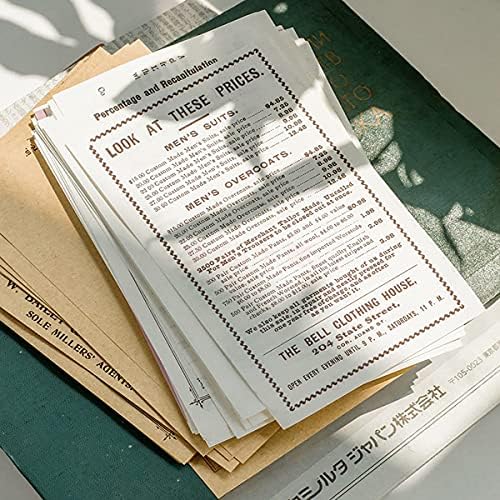 57 יחידות זבל כתב עת עיתונים ישנים, וינטג 'טביעת עיתון נייר יצירה עיתונאי, ערכת קולאז' של Scrapbook Diy, חבילת אפימרה וינטג