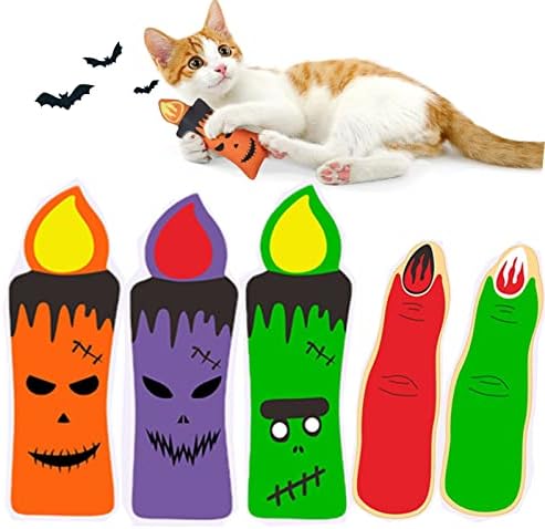 צעצועי חתול לחתולים מקורה-5 יחידות נר שטן וחתלתולים אצבע חתול צעצוע-צעצוע נשיכת תמרוץ חתול, חתול מלא חתול