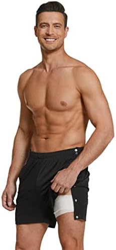 דייק מדמיע מכנסיים קצרים לגברים הצמד כפתור אתלטי כדורסל מכנסיים קצרים עם כיסים צד פתוח הודעה ניתוח הבדלני מכנסיים