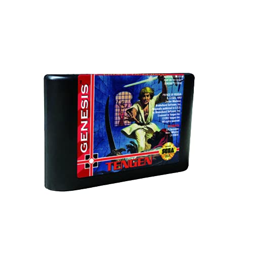Royal Retro נסיך הפרס - ארהב תווית FlashKit MD Electroless Card Gold Card עבור Sega Genesis