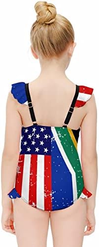 דגל דרום אפריקה האמריקני של בנות בנות בנות בגד ים בוגד בגד ים מתכוונן בגד ים בגדי ים חמוד חוף לילדים