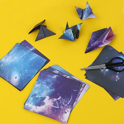 150 גיליונות נייר אוריגמי גלקסי לילדים נייר אלבום שמיים נייר דו צדדי אוריגמי ערכת נייר