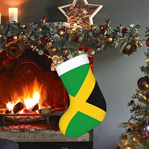 גרבי חג מולד אאוגרפיות דגל ג'מייקני גאווה כפול-צד תלייה גרביים