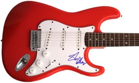 סלי סטון חתמה על חתימה בגודל מלא מכונית מירוץ אדומה פנדר סטרטוקסטר גיטרה חשמלית עם אימות ג'יימס ספנס JSA אימות