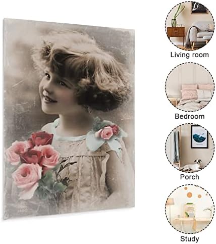 כרזות עבור חדר אסתטי חמוד תינוק פנים מתאים מתנת יום הולדת כרזות עבור בנות חדר בד קיר אמנות הדפסי קיר תפאורה