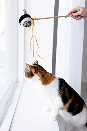 אגס סושי רול חתול טיזר שרביט, אינטראקטיבי חתול סרט צעצוע, חתול בעל למשחק לחיות מחמד אבזר, צעצועים לחיות מחמד,