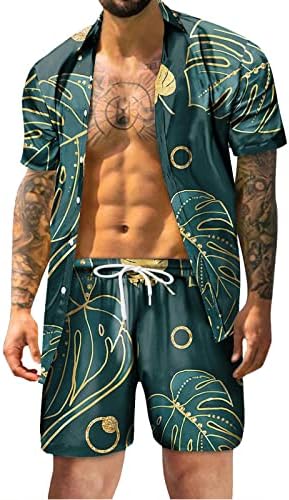 גברים של חליפות גברים של קיץ אופנה פנאי הוואי חוף ים חג חוף דיגיטלי 3 ד הדפסה קצר שרוולים חולצה