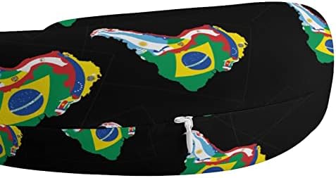 מפת דגל דרום אמריקה מפת צוואר נסיעות כרית רכה בצורת U