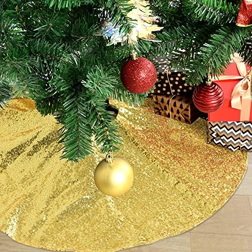חצאית עץ חג המולד של בישידה זהב 36 אינץ