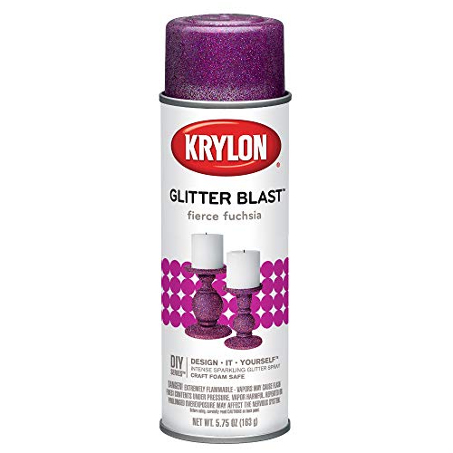 Krylon K03801A00 גליטר פיצוץ צבע ריסוס נצנצים לפרויקטים של מלאכה, זוהר מוזהב, 5.75 גרם