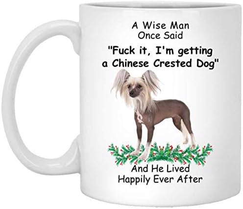 כלב מצחיק סיני מצחיק איש חכם אחד אמר חג המולד 2023 מתנות ספל קפה לבן 11oz