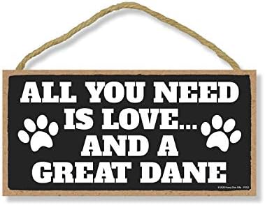 מתנות טל דבש, כל מה שאתה צריך זה אהבה ודיין נהדר, עיצוב ביתי מעץ מצחיק לאוהבי חיות מחמד לכלבים, שלט קיר דקורטיבי