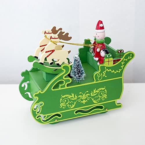 מאמרים דקורטיביים לחג המולד קופסת קופסת מוסיקה של חג המולד קופסת קופסת עץ חג המולד קישוטים דקורטיביים קישוטי גן גנום