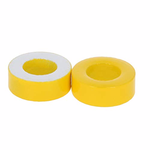 פילקט 2 PCS טורואיד ליבת טורואיד חנק אבקת ברזל טבעת פריט טבעת 8.53x15.2x5.94 ממ ， צהוב ולבן