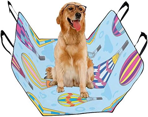 מותאם אישית קריקטורה בלון חמוד רומנטי ילד הדפסת רכב מושב מכסה לכלבים עמיד למים החלקה עמיד רך לחיות מחמד