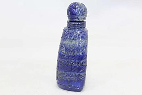 אבני חן ראג'סטאן בקבוק בושם בעבודת יד כחול טבעי לאפיס לאזולי אבן חריטת LP27