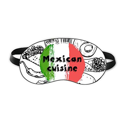 מקסיקו דגל לאומי קקטוס סקיצה מגן עיניים שינה רך לילה כיסוי צלל עיניים