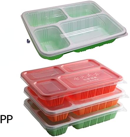 100 כלי שולחן חד פעמי פלסטיק קופסא ארוחת הצהריים מזון מהיר קופסא ארוחת הצהריים תיבת הצהריים ארוזה כיכר טייק אאוט הצהריים תיבת