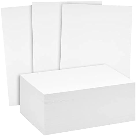 100 חבילה של קרטון לבן-נייר עבה - 5 על 7 ריק משקל כבד 110 ק ג/14 פט כיסוי כרטיס מלאי - נהדר עבור הזמנות, הודעות