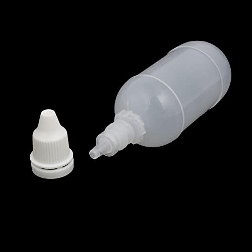 מפת המקור PE מפלסטיק צונח בקבוק מיכל סחיטת 50 מל לבן ברור 5 יחידות
