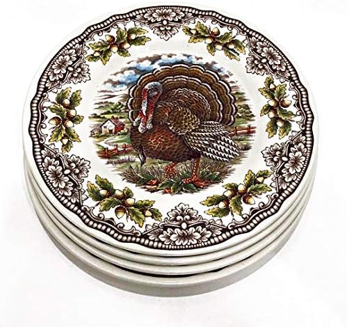 רויאל סטאפורד חג ההודיה מערכות כלי אוכל טורקיה - סט של 4