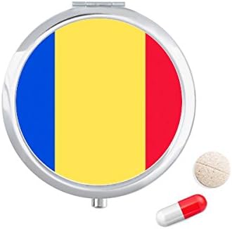 רומניה לאומי דגל אירופה המדינה גלולת מקרה כיס רפואת אחסון תיבת מיכל מתקן