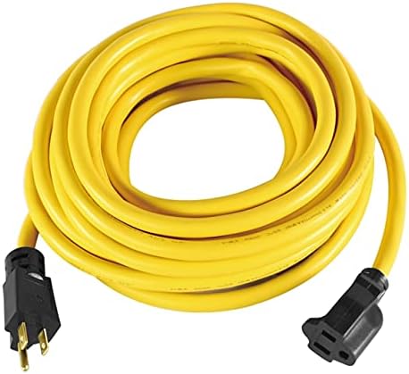 חוט וכבל אפולו, רצועת חשמל, צהוב, 6ft 14/3 SJT, יציאת USB 1 - 5V, 2.4A, 6 שקעים מקורקעים פלוס כבל הרחבה חיצוני כבד 25ft,